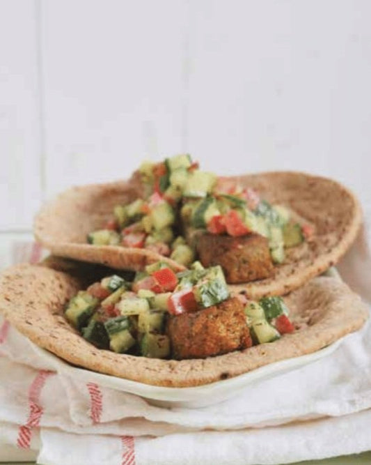Falafelogs with Cucumber Relish π