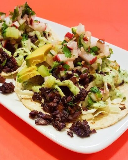 Purple Cauliflower Tacos with Quick Pickled Radish Relish π