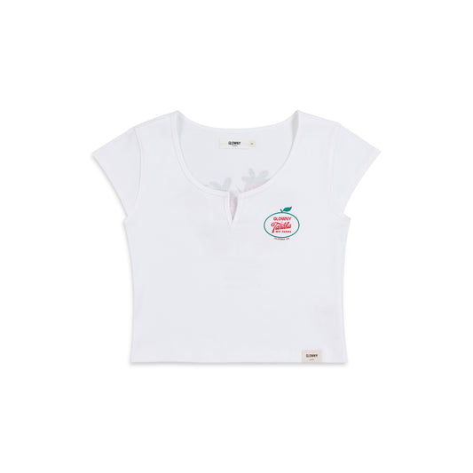 Glowny x Tanaka Farms Strawberry Top - White