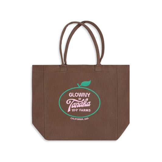 Glowny x Tanaka Farms Tote Bag - Brown